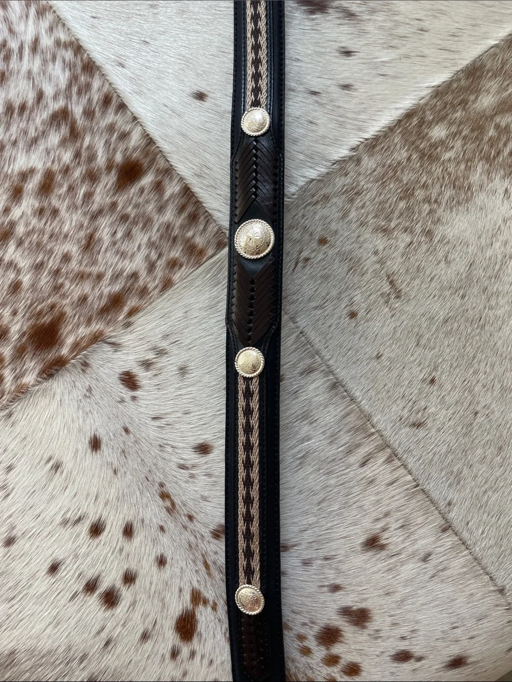 Tony Lama “The Duke” Center Applique Western Belt. Style 7233L size 38